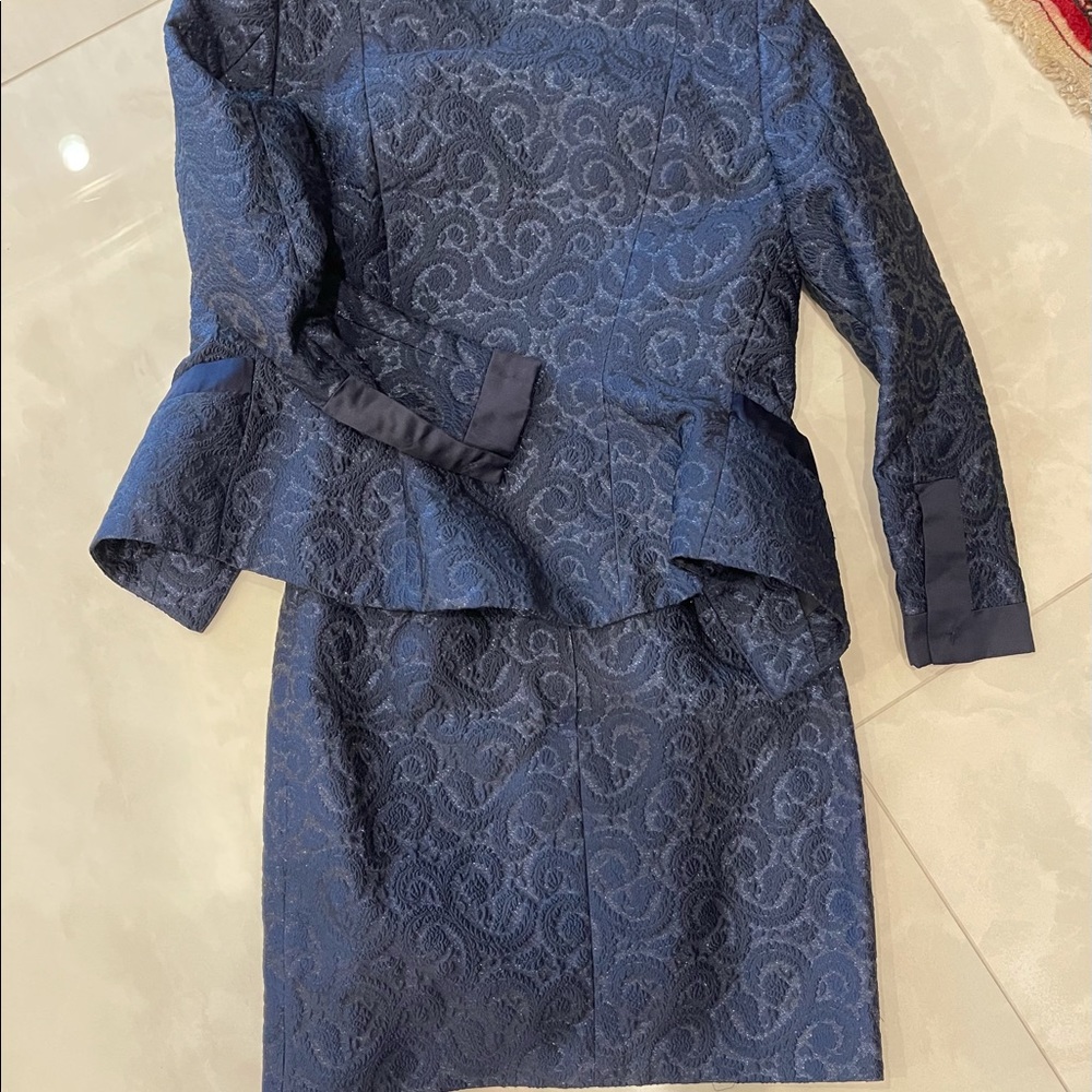 Beautiful women suit navy blue